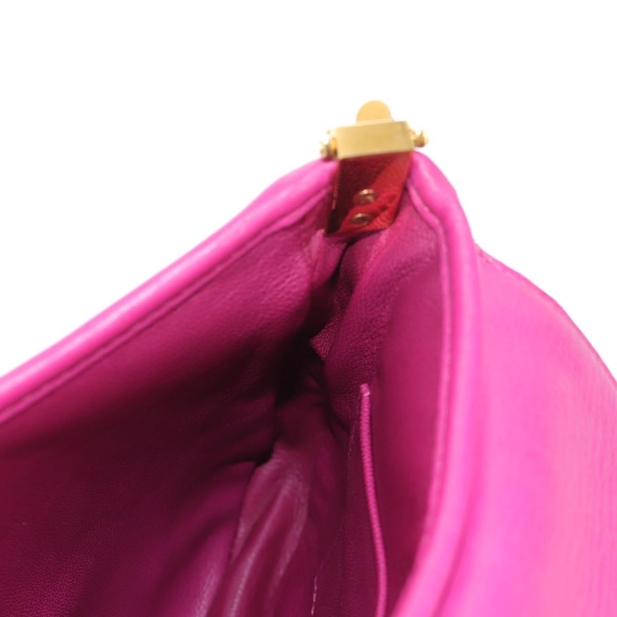 LOUIS VUITTON Art Deco Trappezio Shoulder Bag Leather Pink M97085 Auth 141216V