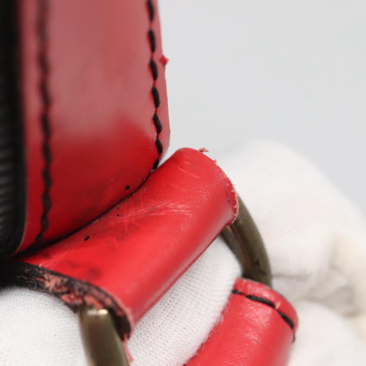 LOUIS VUITTON Epi Noe Shoulder Bag Bicolor Black Red M44017 LV Auth 141236