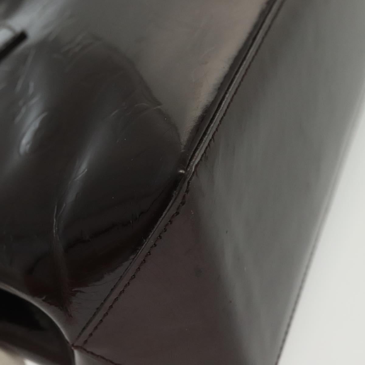 LOUIS VUITTON Monogram Vernis Wilshire PM Hand Bag Amarante M93641 Auth 141239
