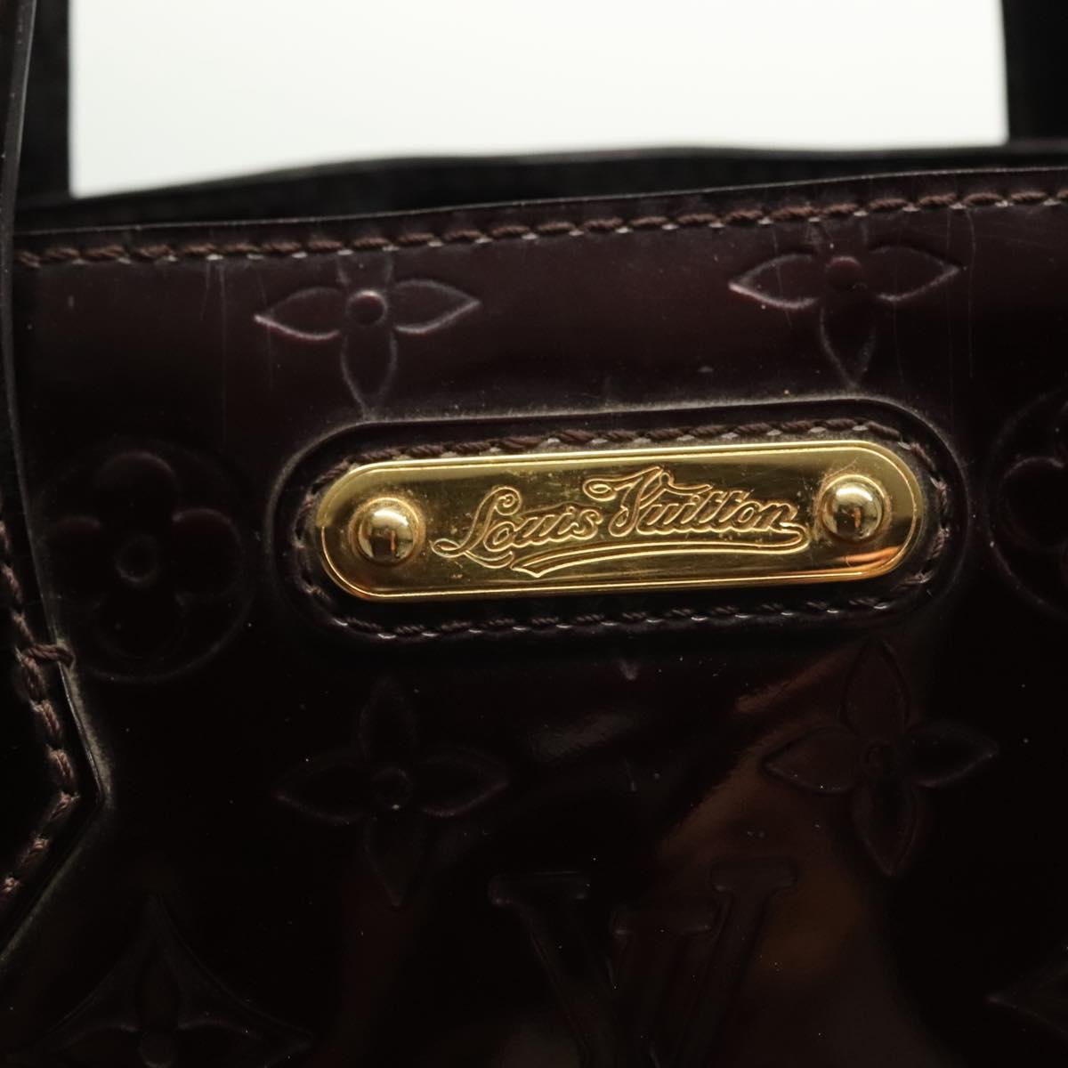 LOUIS VUITTON Monogram Vernis Wilshire PM Hand Bag Amarante M93641 Auth 141239