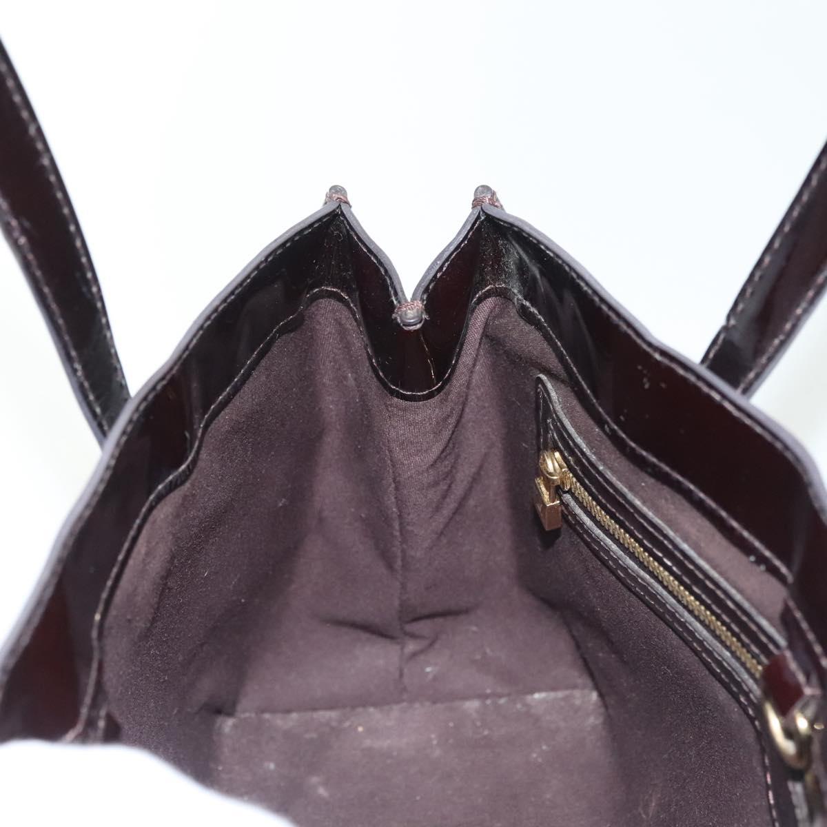 LOUIS VUITTON Monogram Vernis Wilshire PM Hand Bag Amarante M93641 Auth 141239