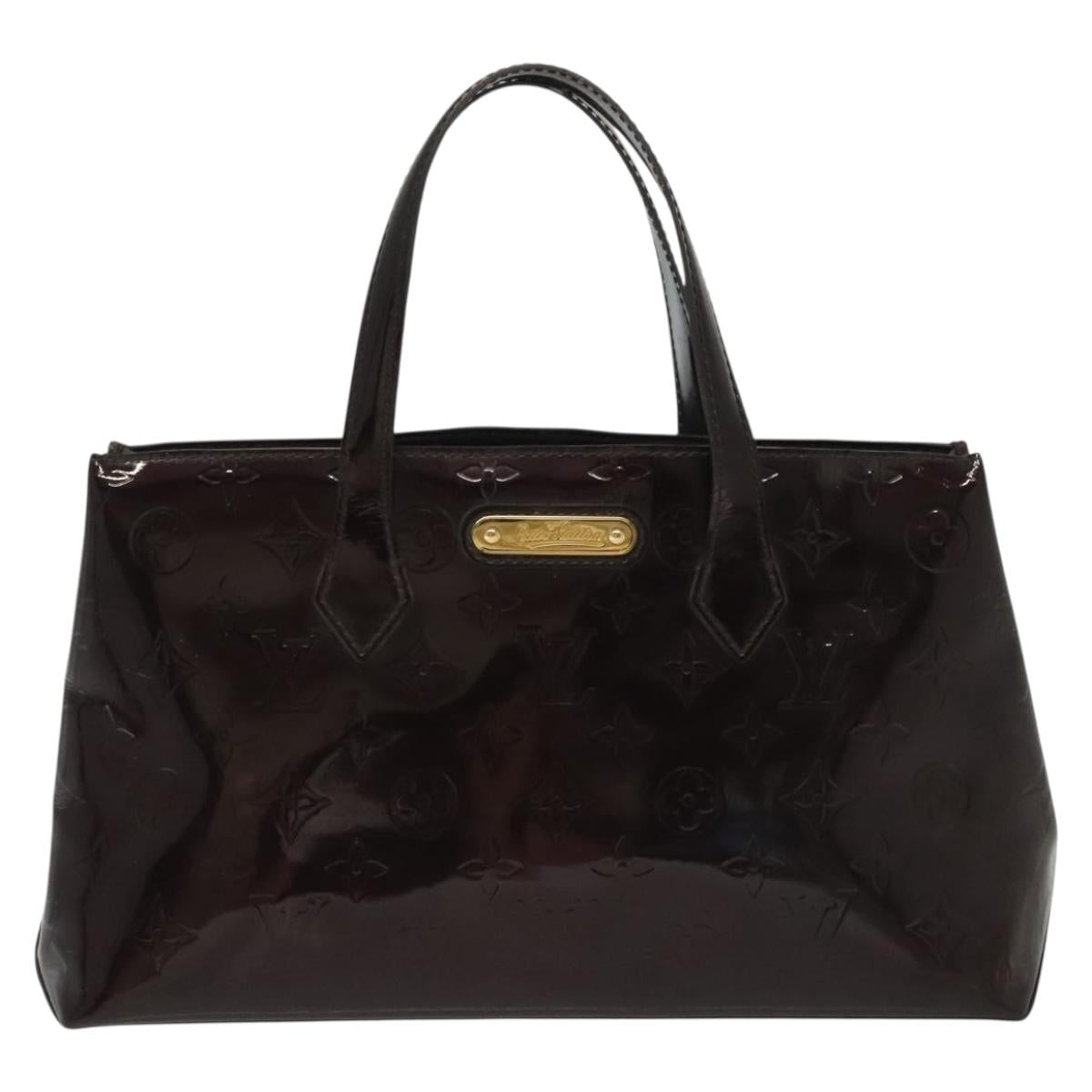 LOUIS VUITTON Monogram Vernis Wilshire PM Hand Bag Amarante M93641 Auth 141239