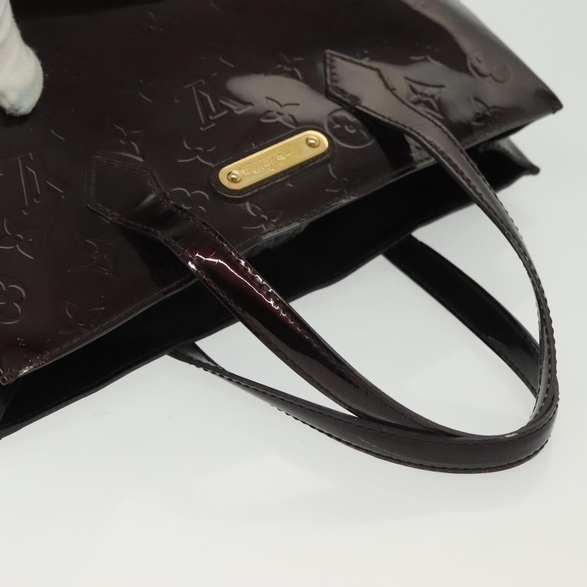 LOUIS VUITTON Monogram Vernis Wilshire PM Hand Bag Amarante M93641 Auth 141239