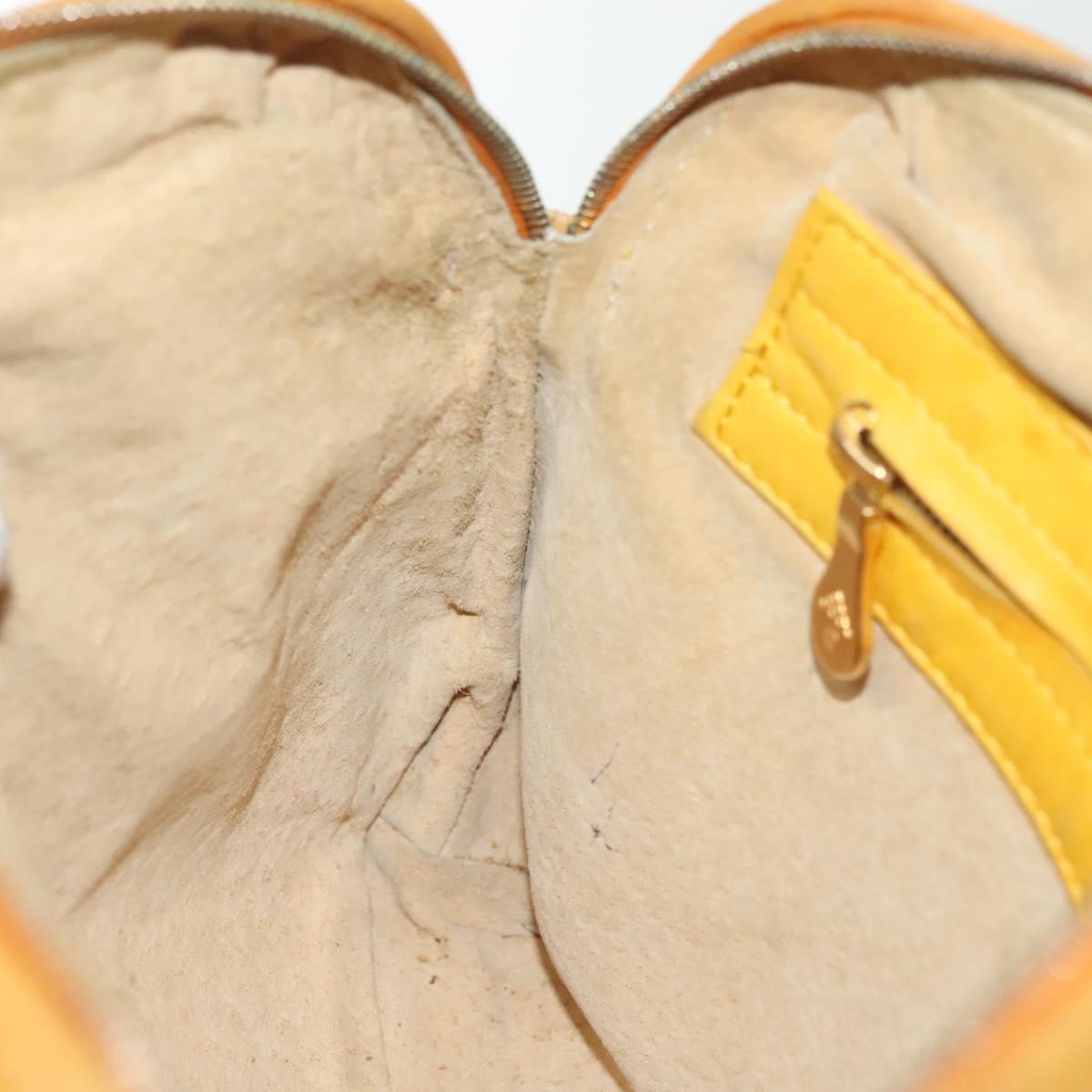 BOTTEGA VENETA INTRECCIATO Shoulder Bag Leather Yellow Gold Auth 141269