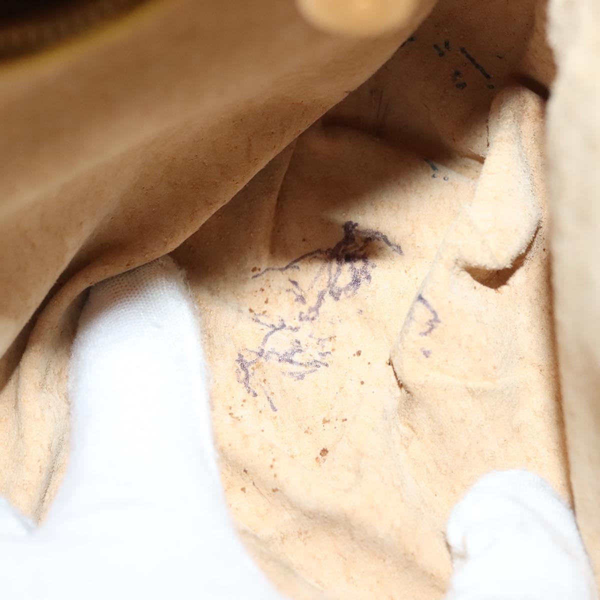 BOTTEGA VENETA INTRECCIATO Shoulder Bag Leather Yellow Gold Auth 141269