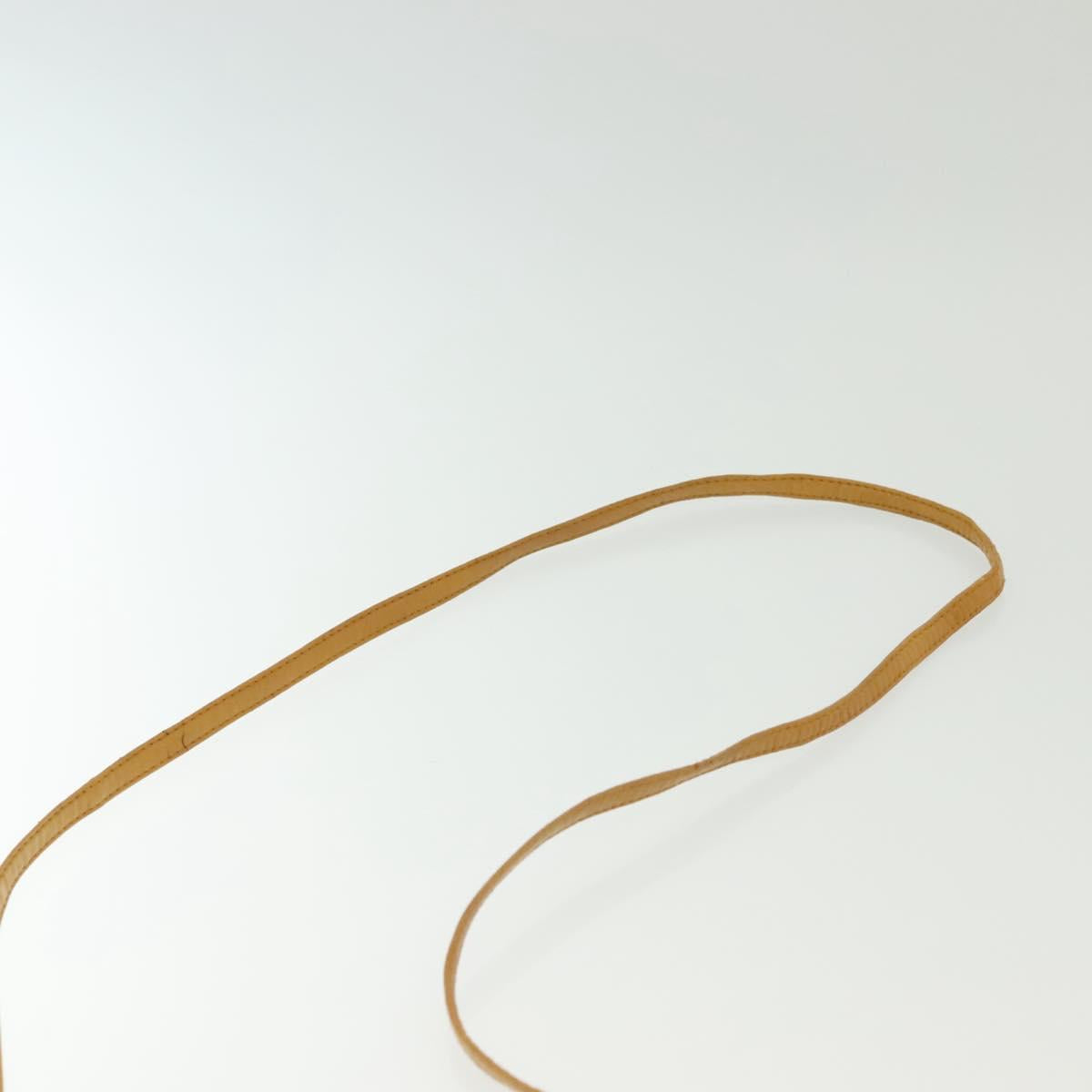 BOTTEGA VENETA INTRECCIATO Shoulder Bag Leather Yellow Gold Auth 141269