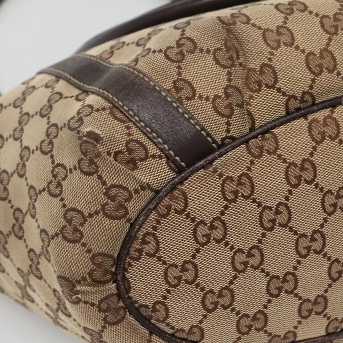 GUCCI GG Canvas Abbey Tote Bag Beige Gold 211982 Auth 141289
