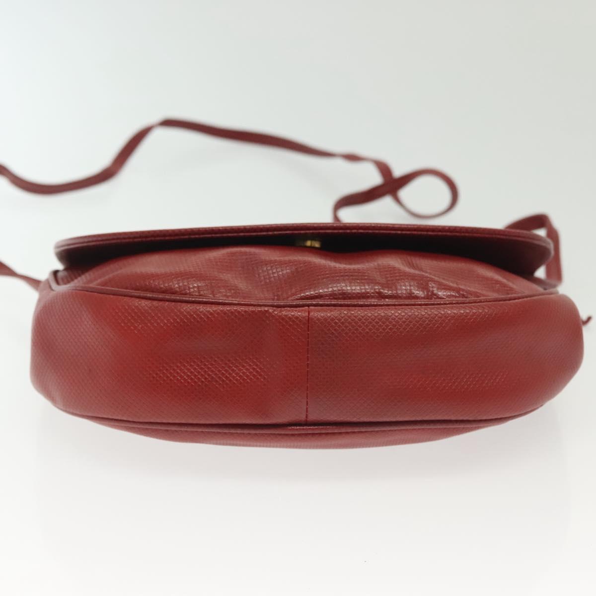 BOTTEGA VENETA Shoulder Bag Leather Red Gold Auth 141290
