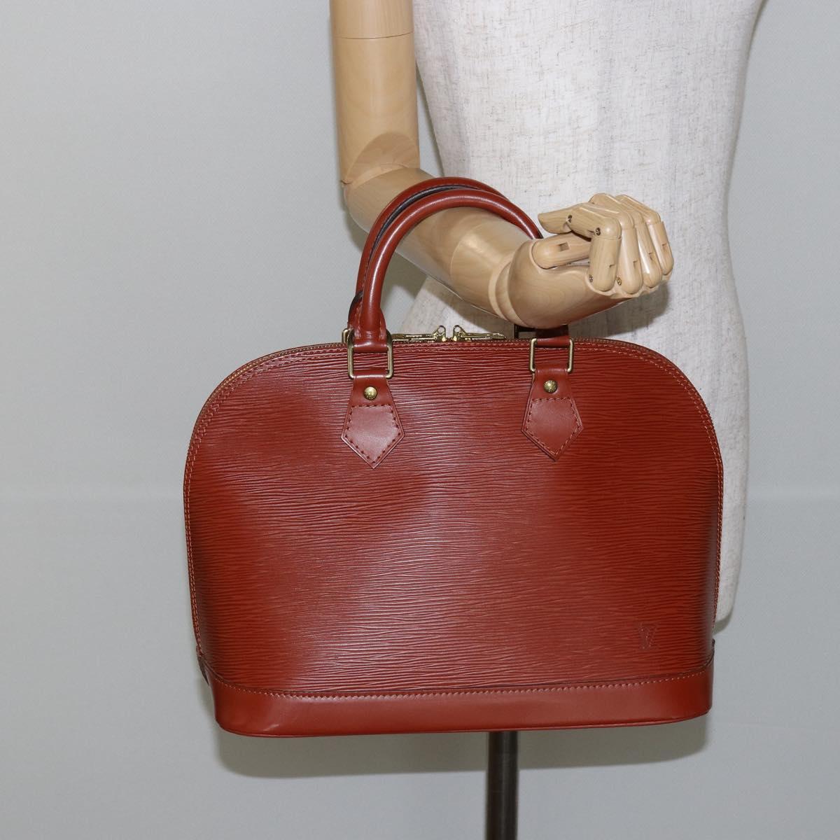 LOUIS VUITTON Epi Alma Hand Bag Brown M52143 LV Auth 141298