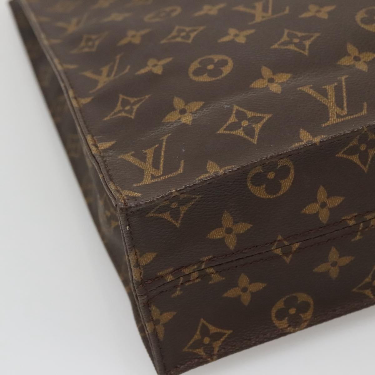 LOUIS VUITTON Monogram Sac Plat Hand Bag M51140 LV Auth 141315