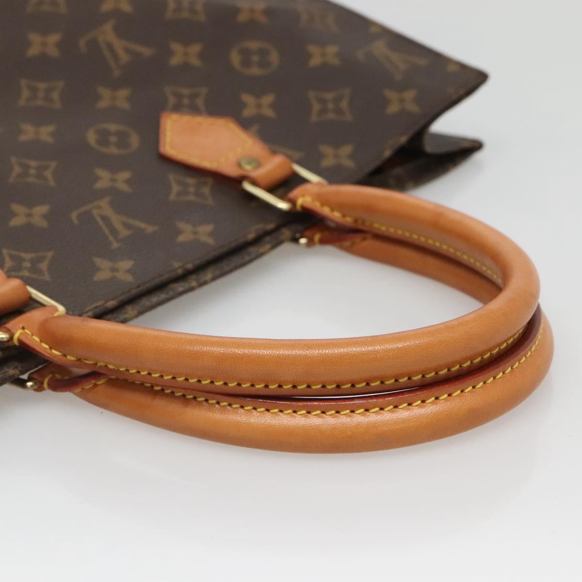 LOUIS VUITTON Monogram Sac Plat Hand Bag M51140 LV Auth 141315