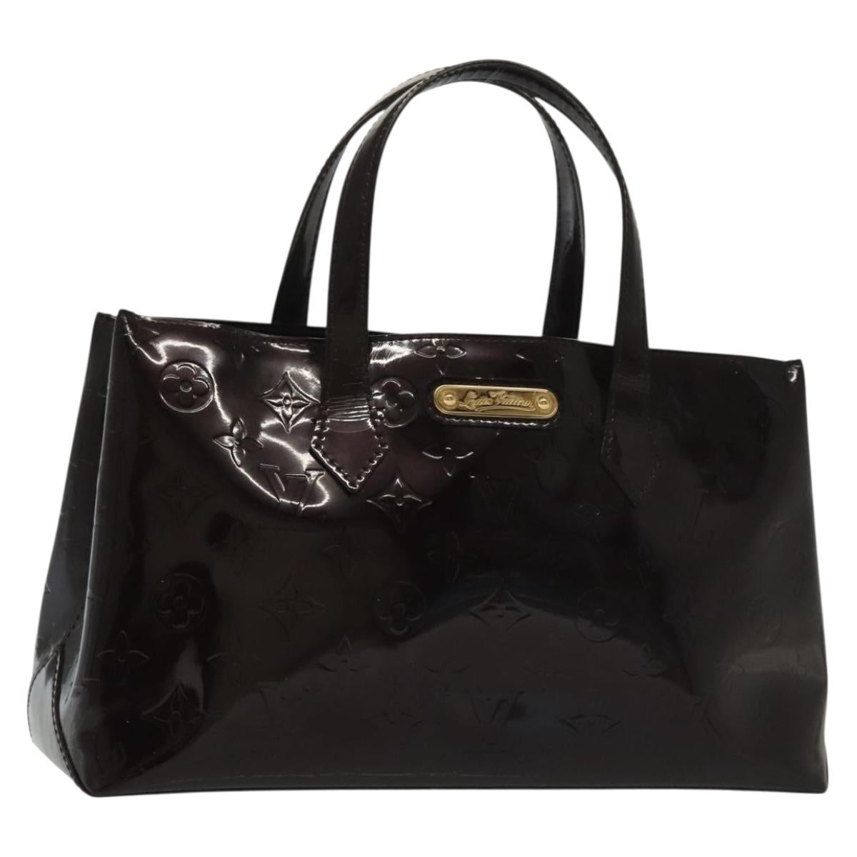 LOUIS VUITTON Monogram Vernis Wilshire PM Hand Bag Amarante M93641 Auth 141320