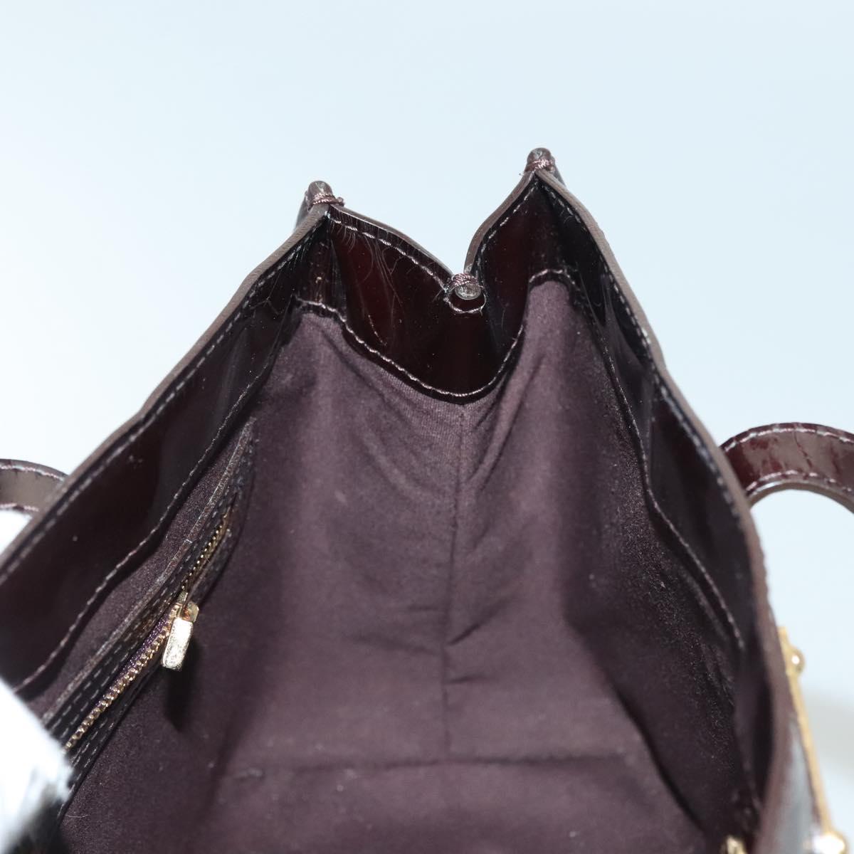 LOUIS VUITTON Monogram Vernis Wilshire PM Hand Bag Amarante M93641 Auth 141320