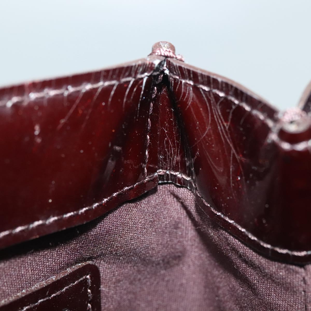 LOUIS VUITTON Monogram Vernis Wilshire PM Hand Bag Amarante M93641 Auth 141320