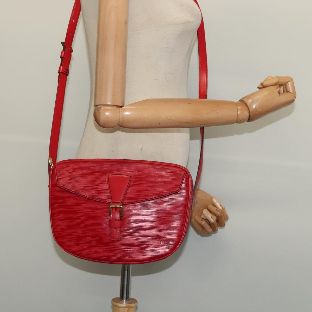 LOUIS VUITTON Epi Jeune Fille MM Shoulder Bag Red M52157 LV Auth 141329A