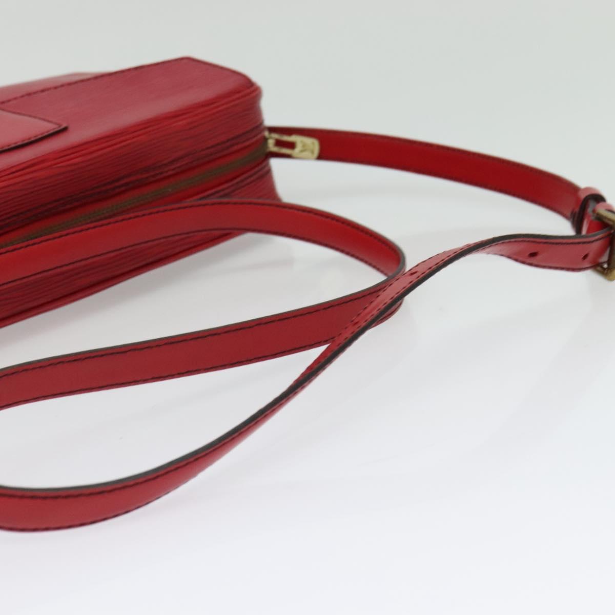 LOUIS VUITTON Epi Jeune Fille MM Shoulder Bag Red M52157 LV Auth 141329