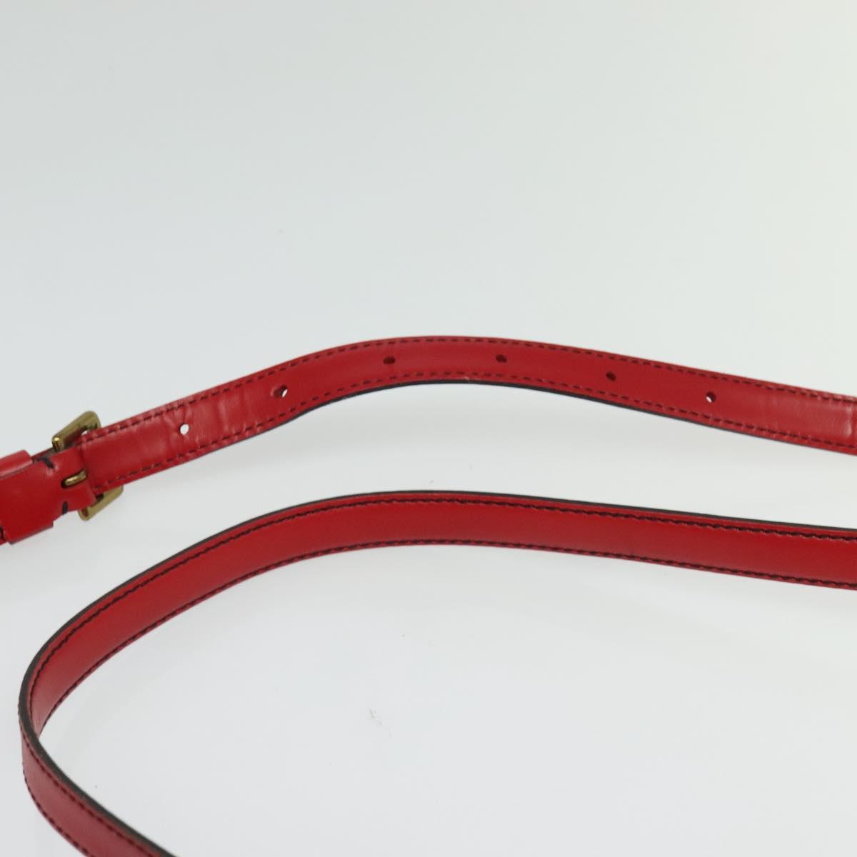 LOUIS VUITTON Epi Jeune Fille MM Shoulder Bag Red M52157 LV Auth 141329