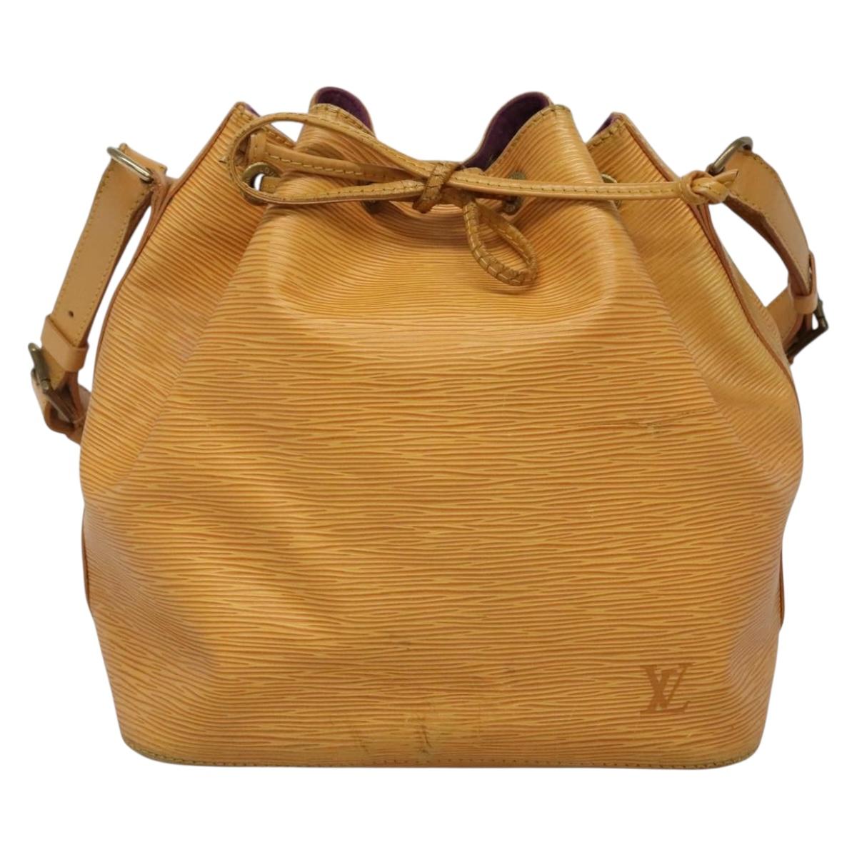 LOUIS VUITTON Epi Petit Noe Shoulder Bag Yellow M44109 LV Auth 141331