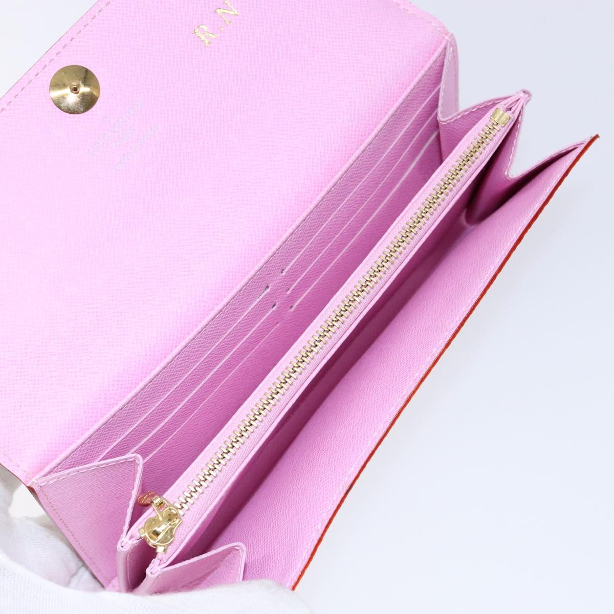 LOUIS VUITTON Multicolor Portefeuille Sarah Wallet White M60667 LV Auth 141338