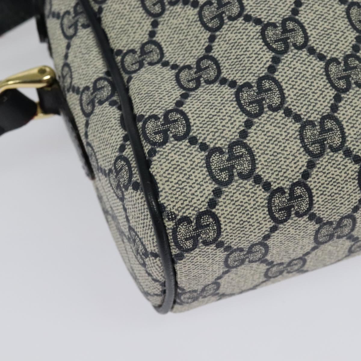 GUCCI GG Supreme Sherry Line Shoulder Bag PVC Navy Gold 001 4071 5 Auth 141349