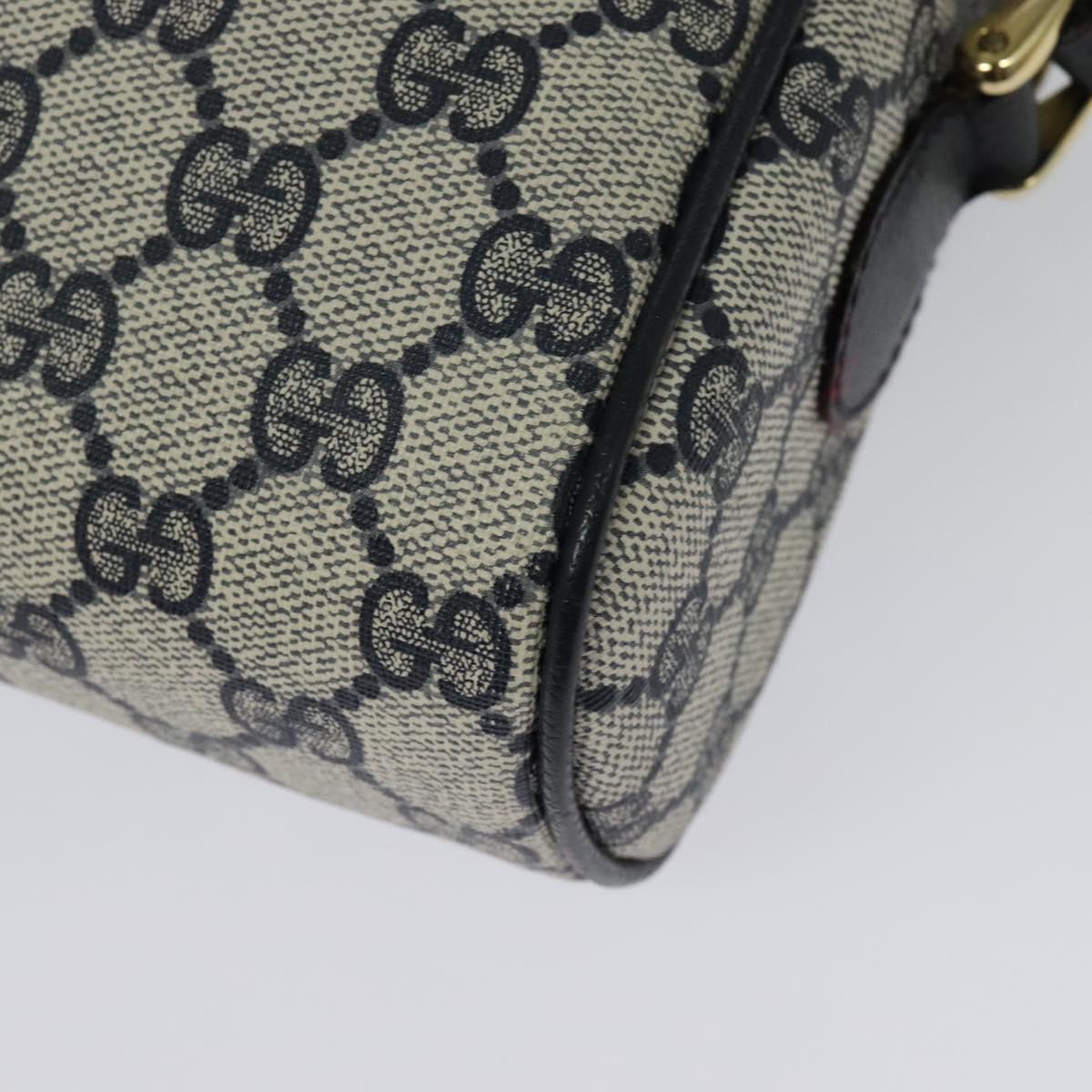 GUCCI GG Supreme Sherry Line Shoulder Bag PVC Navy Gold 001 4071 5 Auth 141349