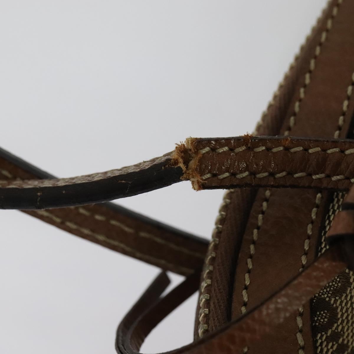 GUCCI GG Canvas Shoulder Bag Beige Gold 323673 Auth 141351