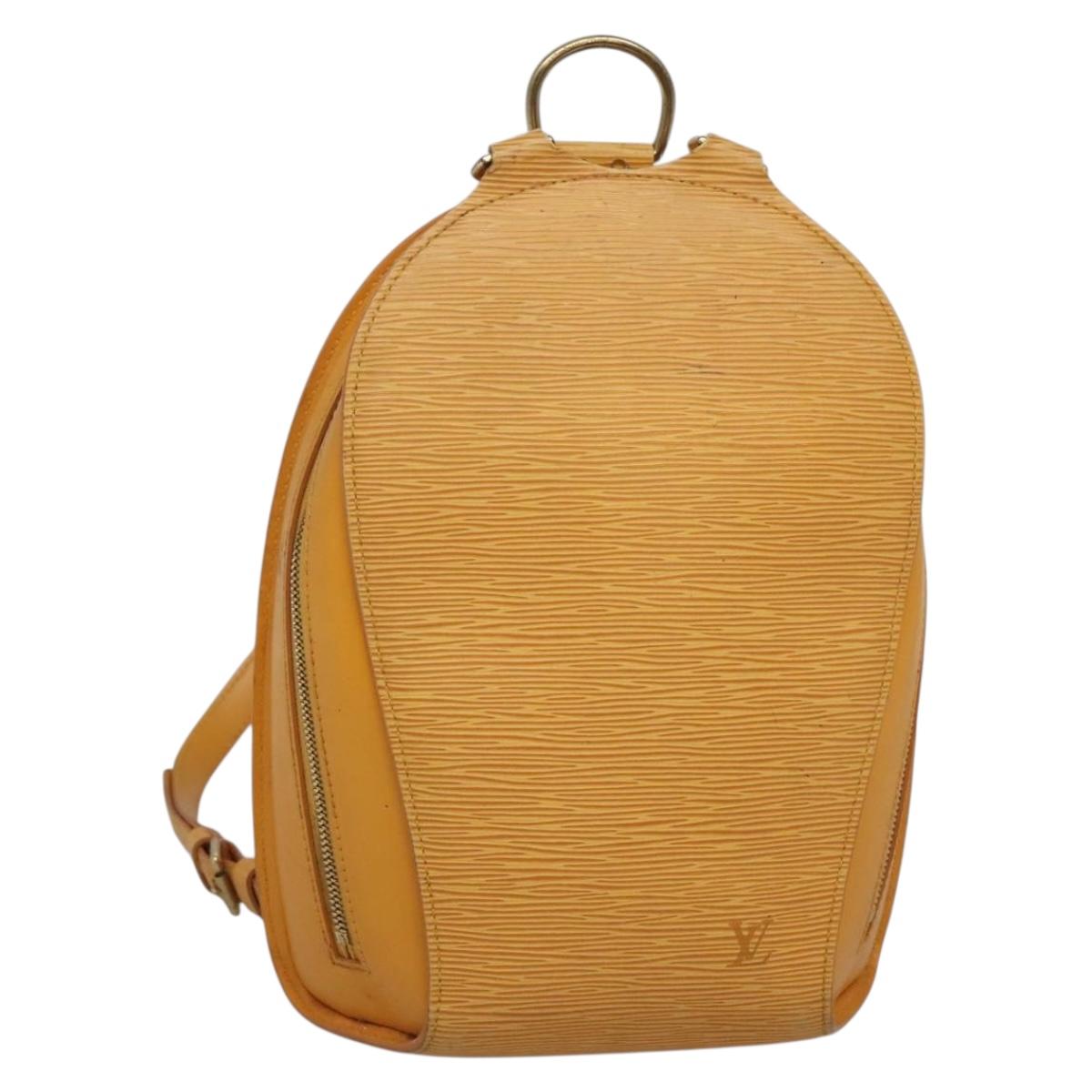 LOUIS VUITTON Epi Mabillon Backpack Yellow M52239 LV Auth 141386