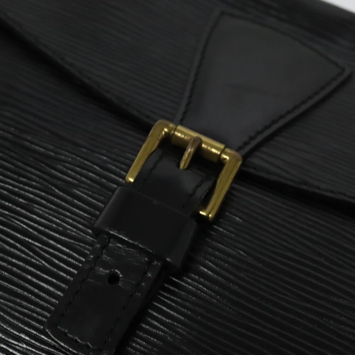 LOUIS VUITTON Epi Jeune Fille MM Shoulder Bag Black M52152 LV Auth 141387