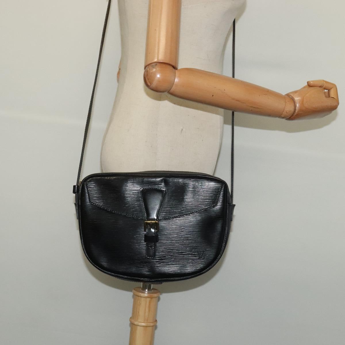 LOUIS VUITTON Epi Jeune Fille MM Shoulder Bag Black M52152 LV Auth 141387