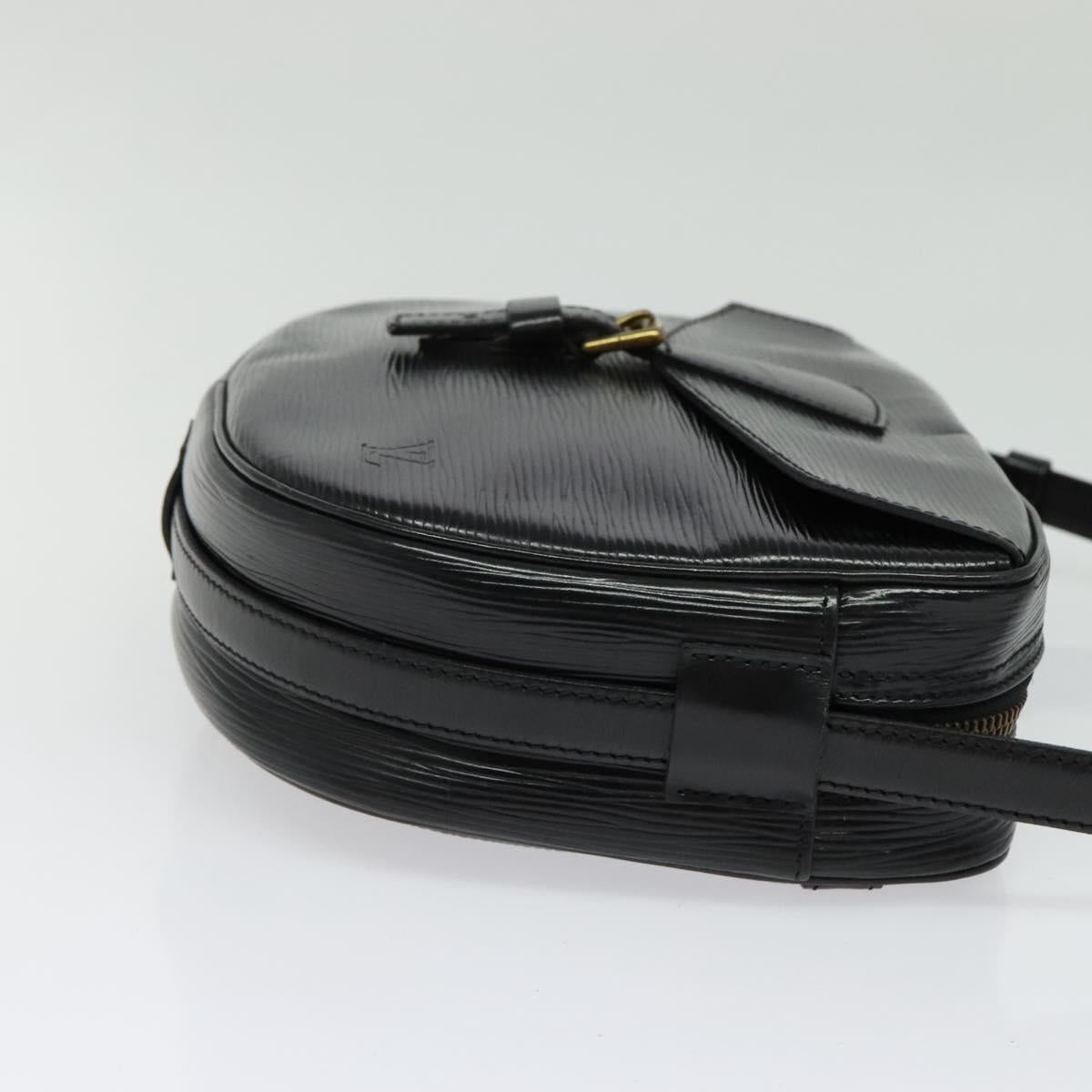 LOUIS VUITTON Epi Jeune Fille MM Shoulder Bag Black M52152 LV Auth 141387