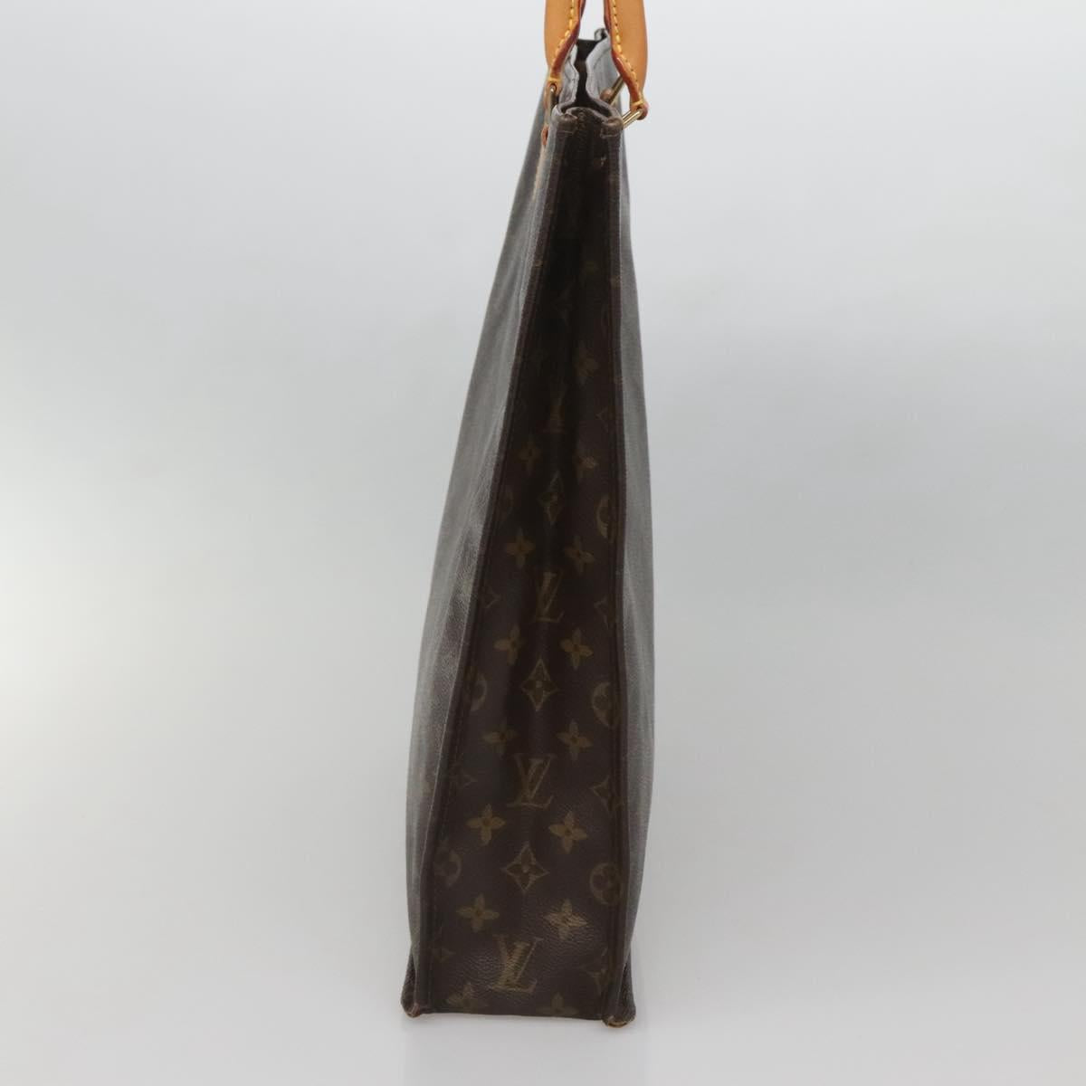 LOUIS VUITTON Monogram Sac Plat Hand Bag M51140 LV Auth 141393