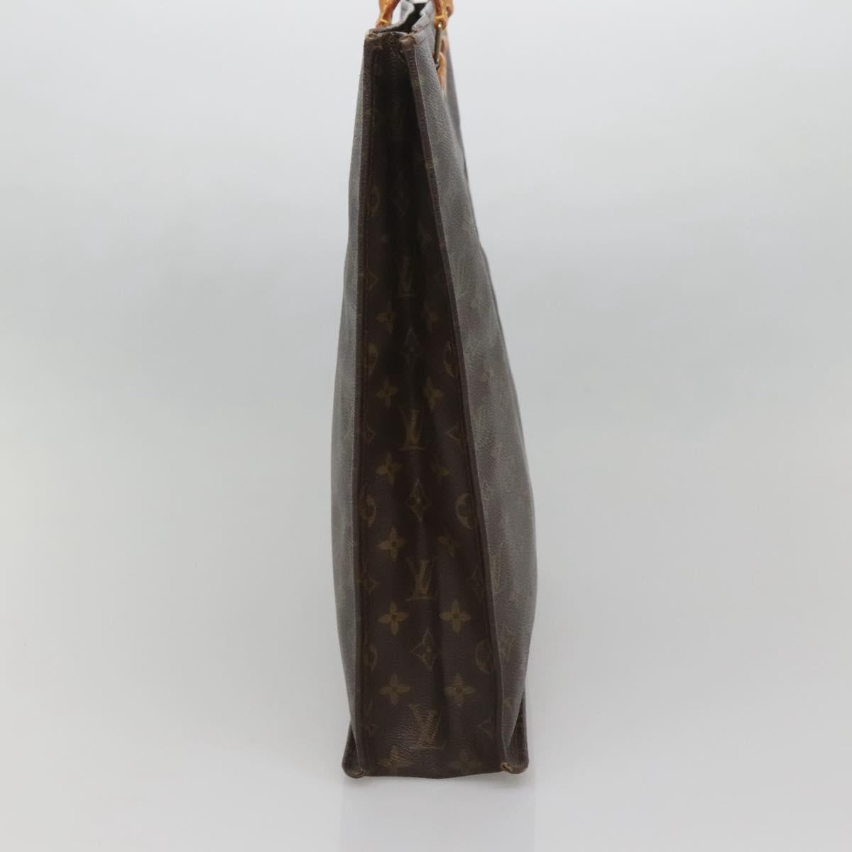 LOUIS VUITTON Monogram Sac Plat Hand Bag M51140 LV Auth 141393