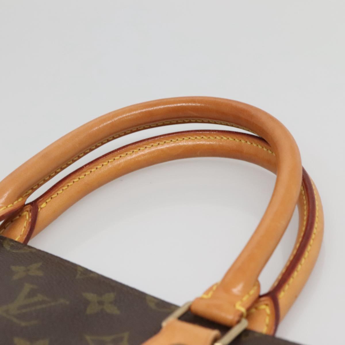 LOUIS VUITTON Monogram Sac Plat Hand Bag M51140 LV Auth 141393