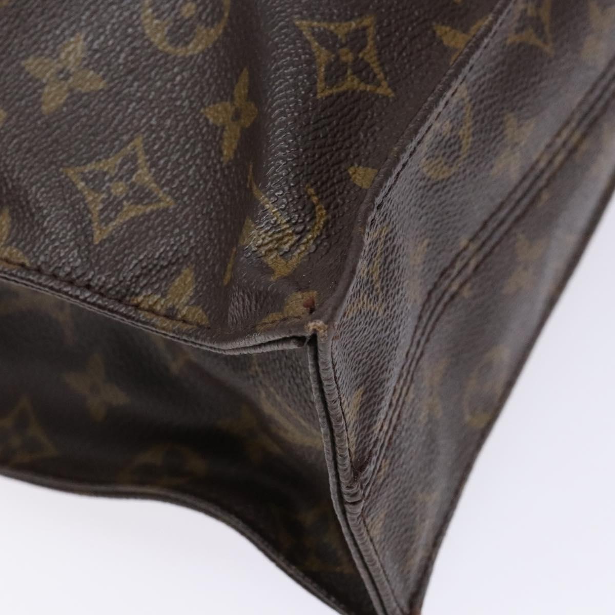 LOUIS VUITTON Monogram Sac Plat Hand Bag M51140 LV Auth 141396
