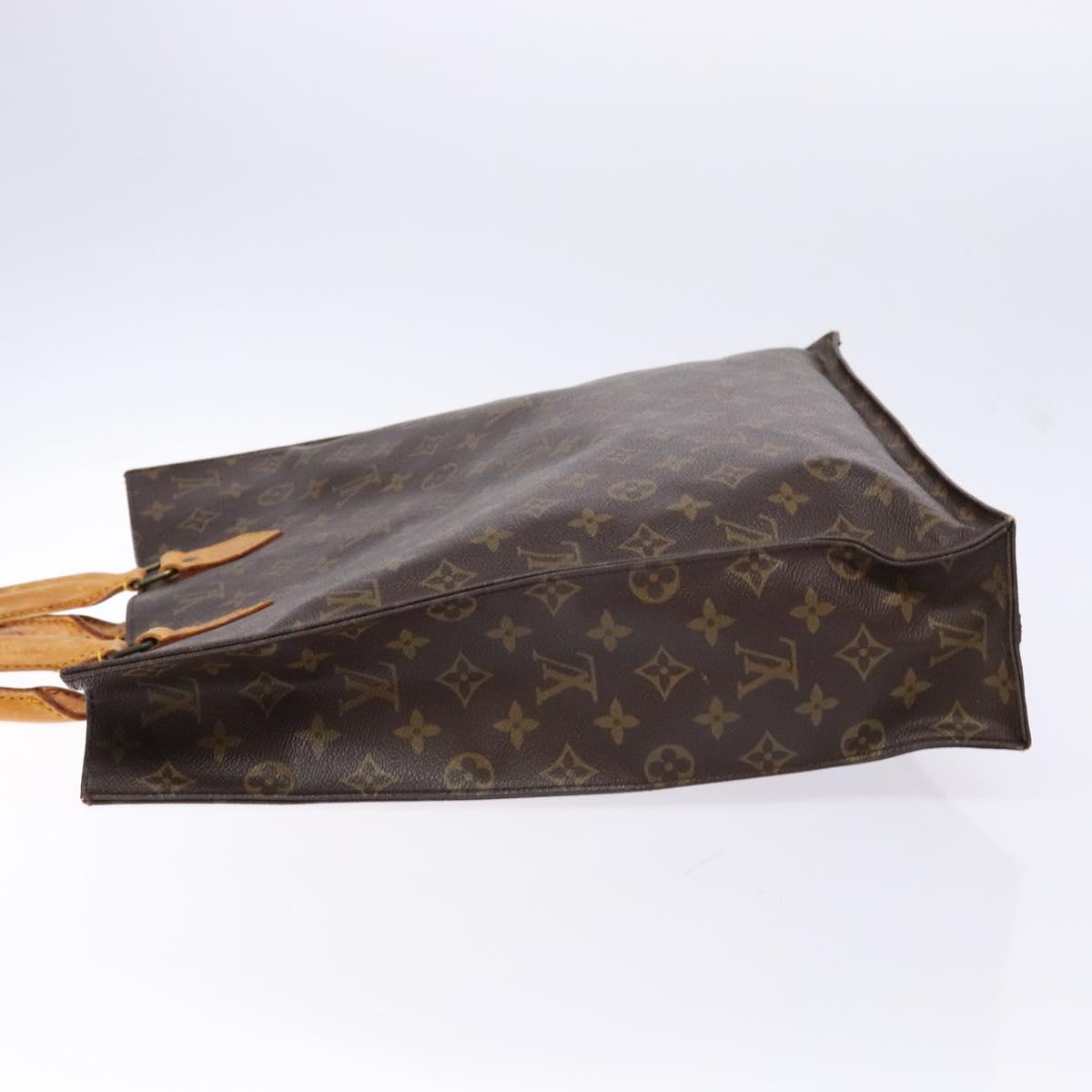 LOUIS VUITTON Monogram Sac Plat Hand Bag M51140 LV Auth 141396