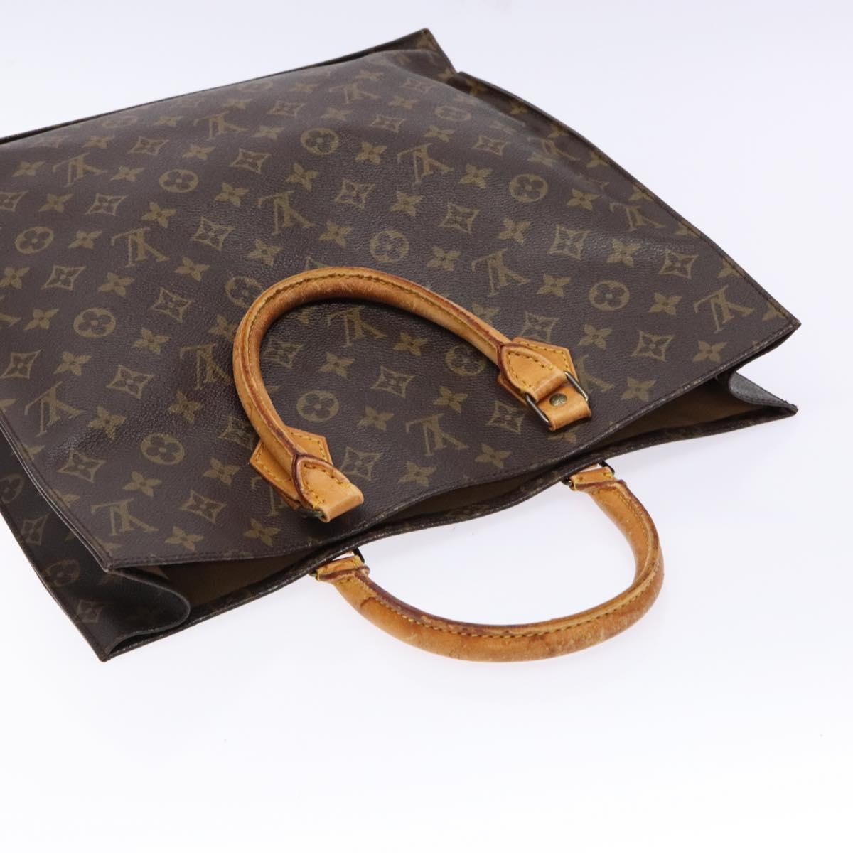 LOUIS VUITTON Monogram Sac Plat Hand Bag M51140 LV Auth 141396