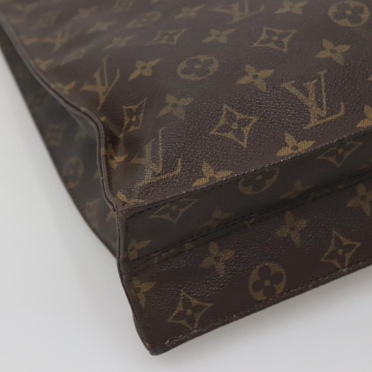LOUIS VUITTON Monogram Sac Plat Hand Bag M51140 LV Auth 141397