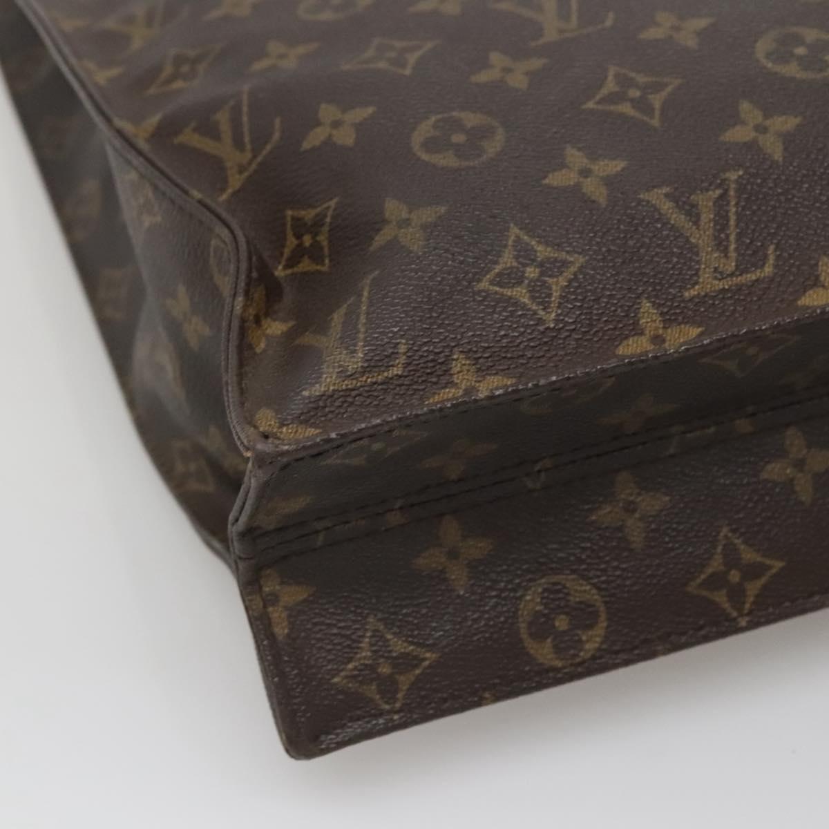 LOUIS VUITTON Monogram Sac Plat Hand Bag M51140 LV Auth 141397