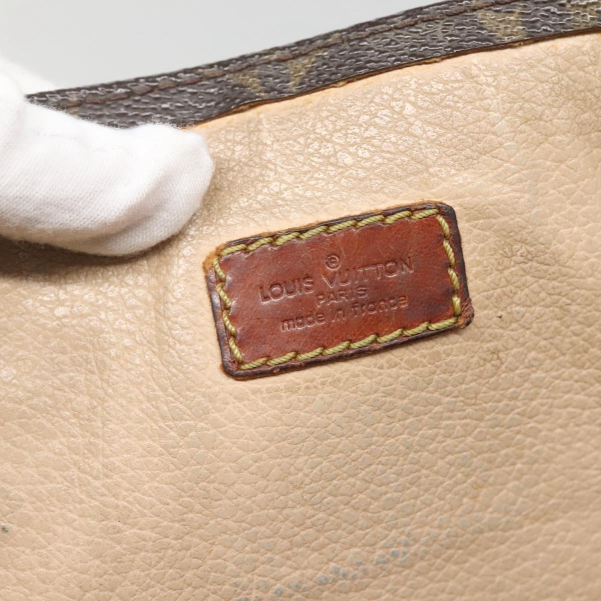 LOUIS VUITTON Monogram Sac Plat Hand Bag M51140 LV Auth 141397