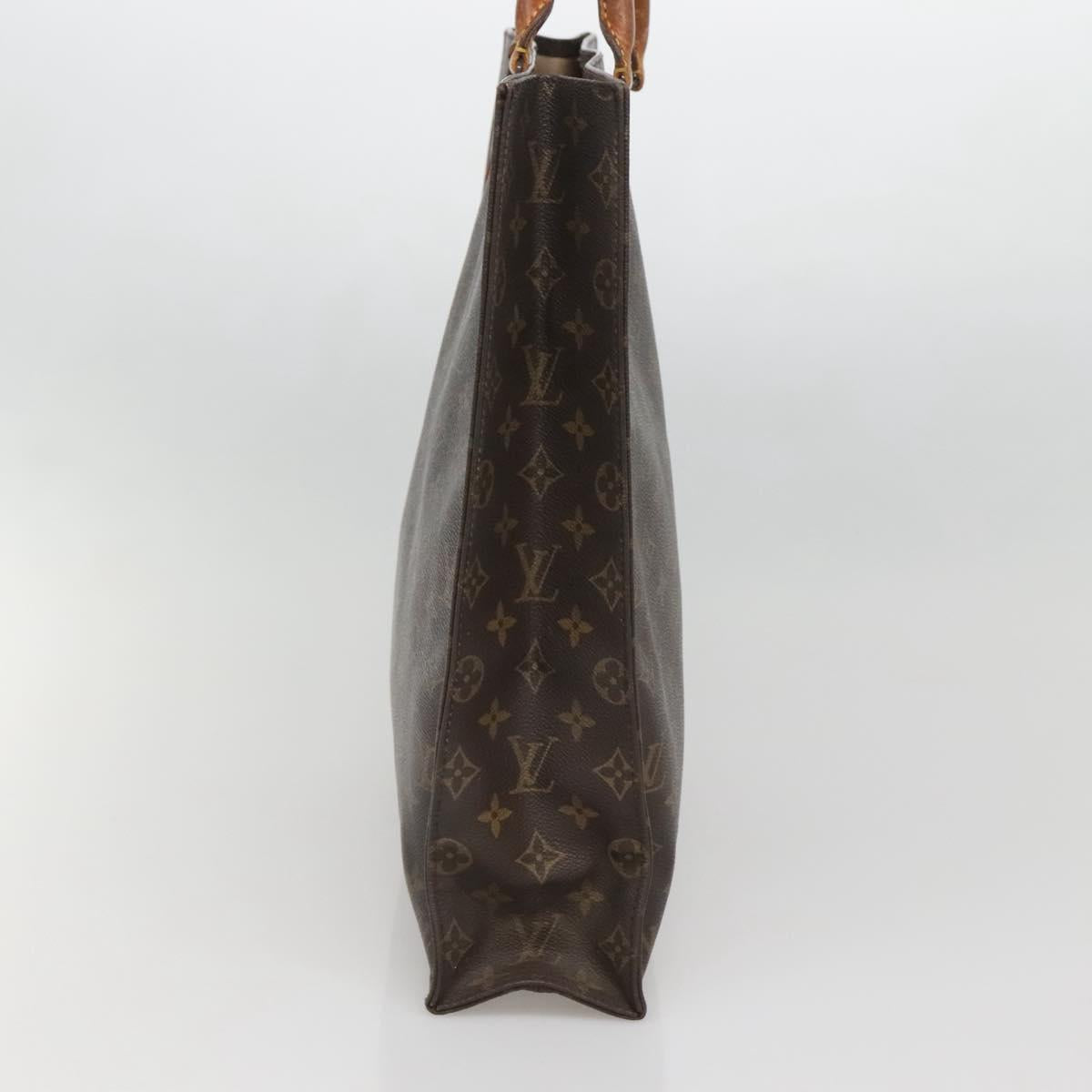 LOUIS VUITTON Monogram Sac Plat Hand Bag M51140 LV Auth 141397