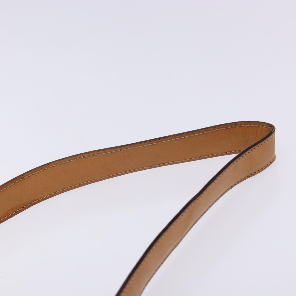 CELINE Macadam Canvas Shoulder Bag PVC Leather Brown Gold Auth 141402