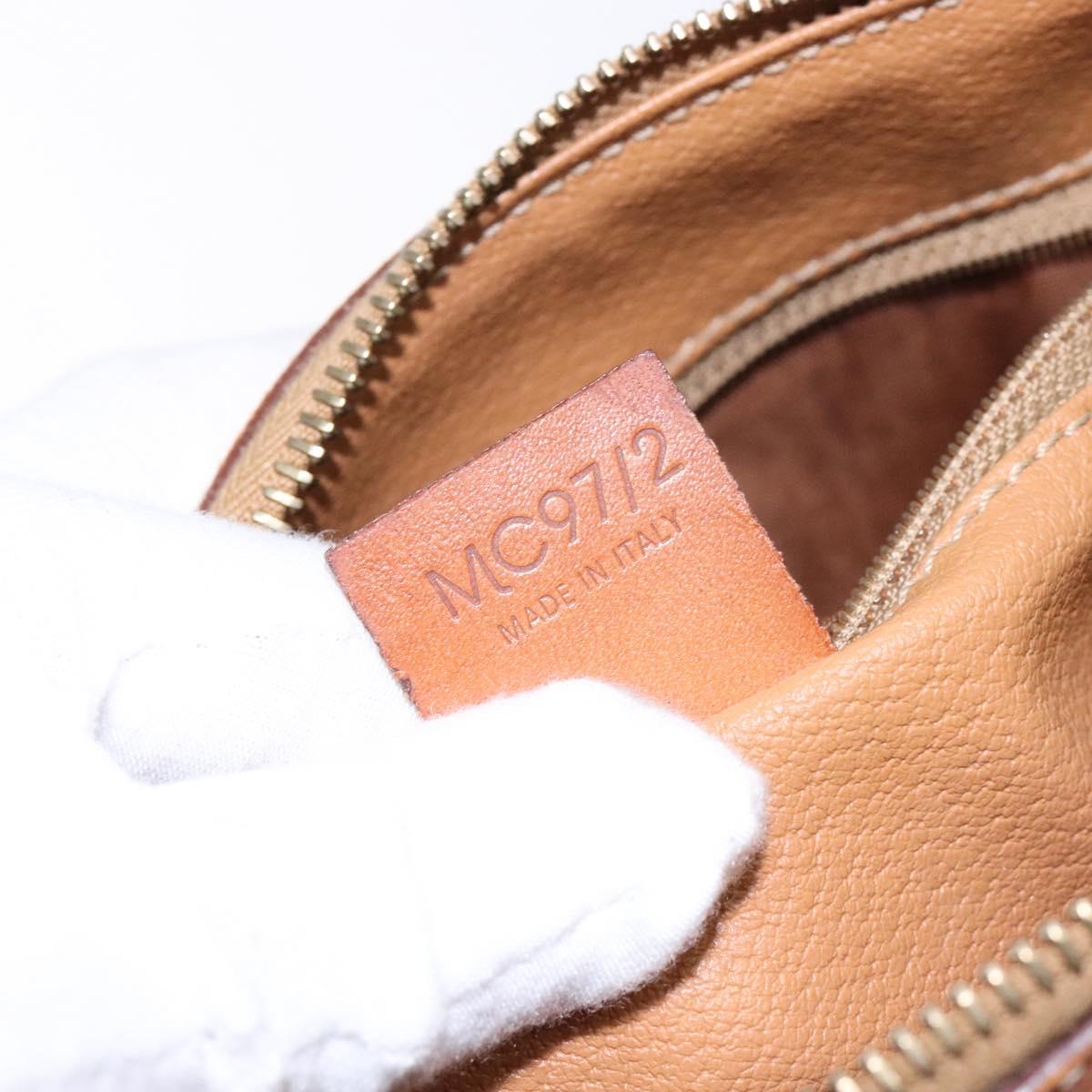 CELINE Macadam Canvas Hand Bag PVC Leather Brown Gold Auth 141403
