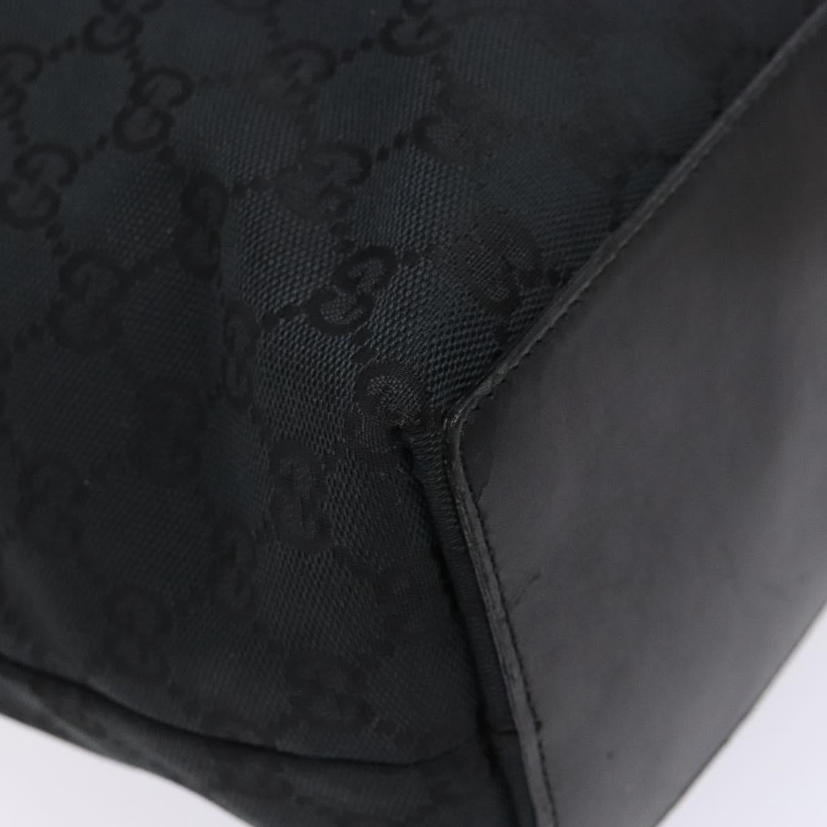 GUCCI GG Canvas Tote Bag Black Gold 002 1098 3444 Auth 141404