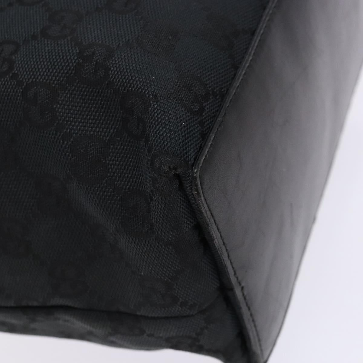 GUCCI GG Canvas Tote Bag Black Gold 002 1098 3444 Auth 141404