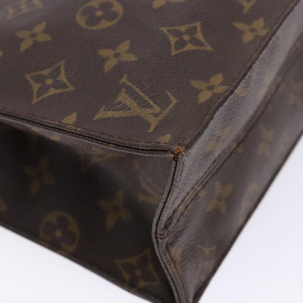 LOUIS VUITTON Monogram Sac Plat Hand Bag M51140 LV Auth 141413