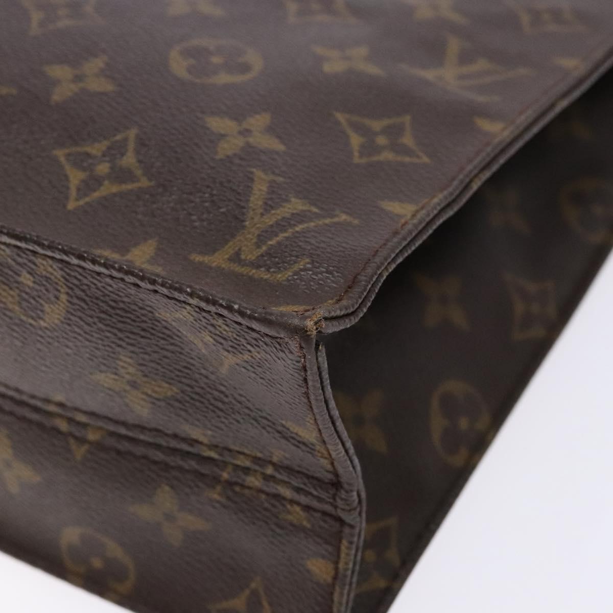 LOUIS VUITTON Monogram Sac Plat Hand Bag M51140 LV Auth 141413
