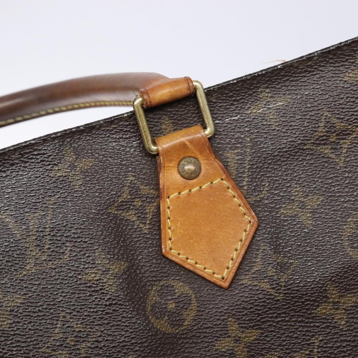 LOUIS VUITTON Monogram Sac Plat Hand Bag M51140 LV Auth 141413