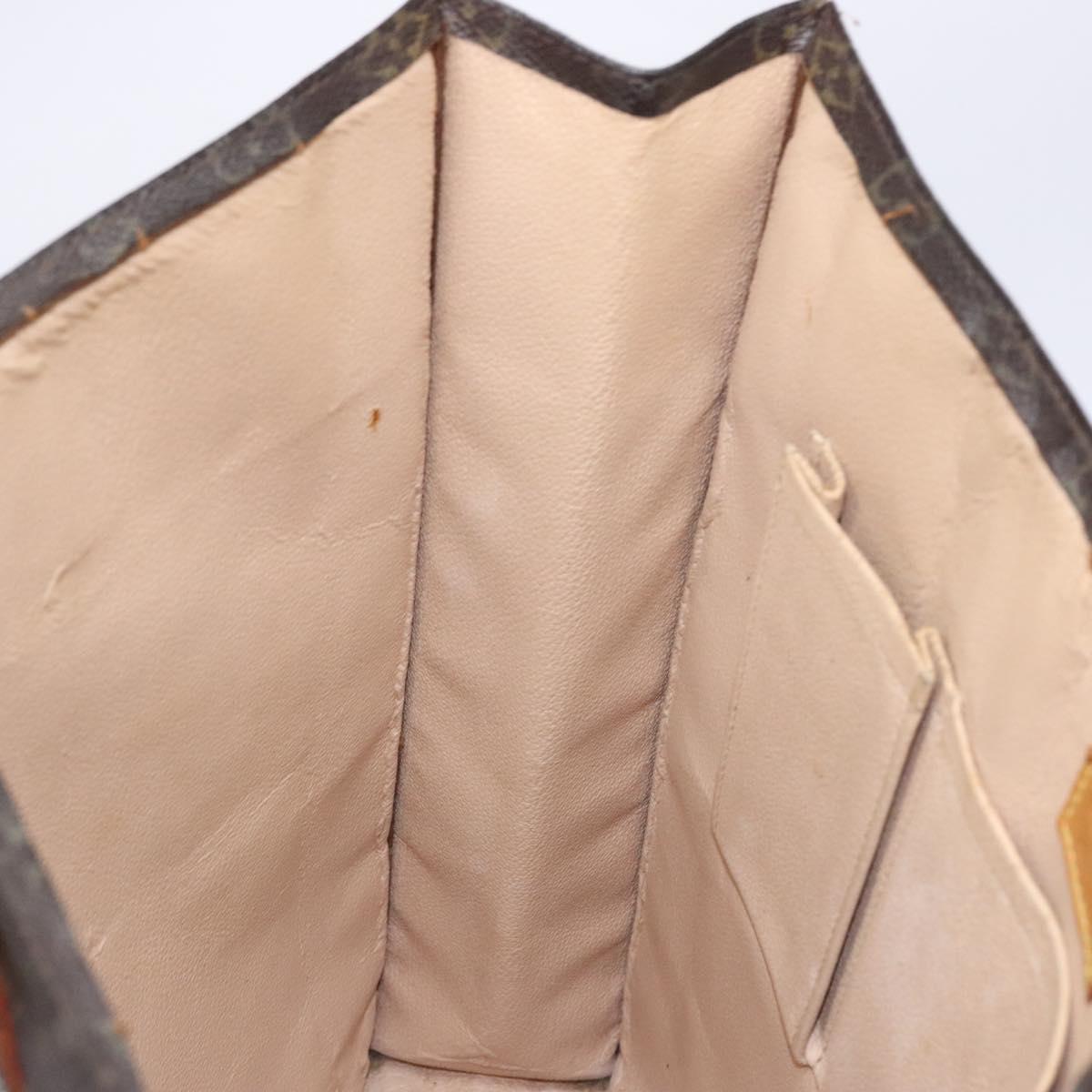 LOUIS VUITTON Monogram Sac Plat Hand Bag M51140 LV Auth 141413