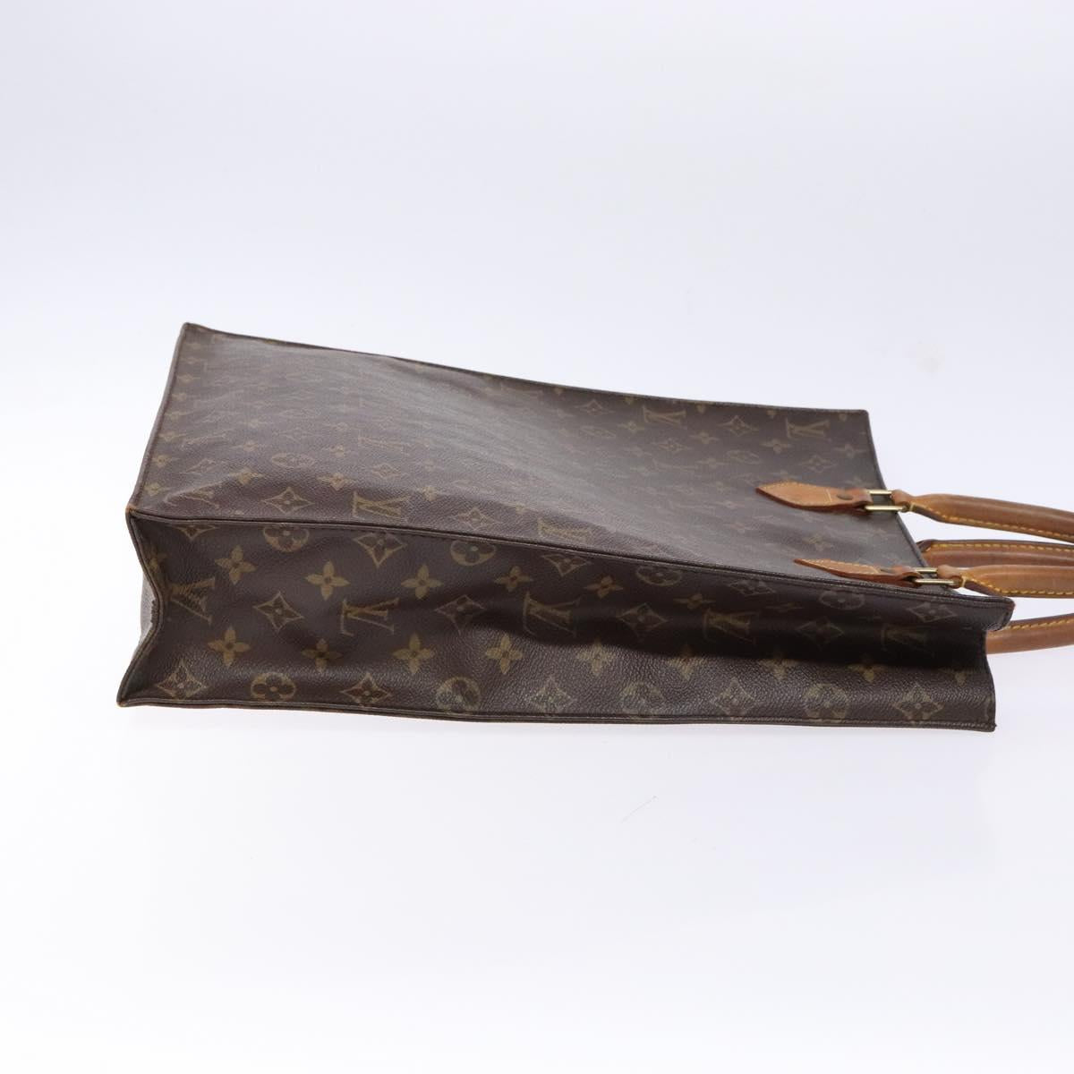 LOUIS VUITTON Monogram Sac Plat Hand Bag M51140 LV Auth 141413