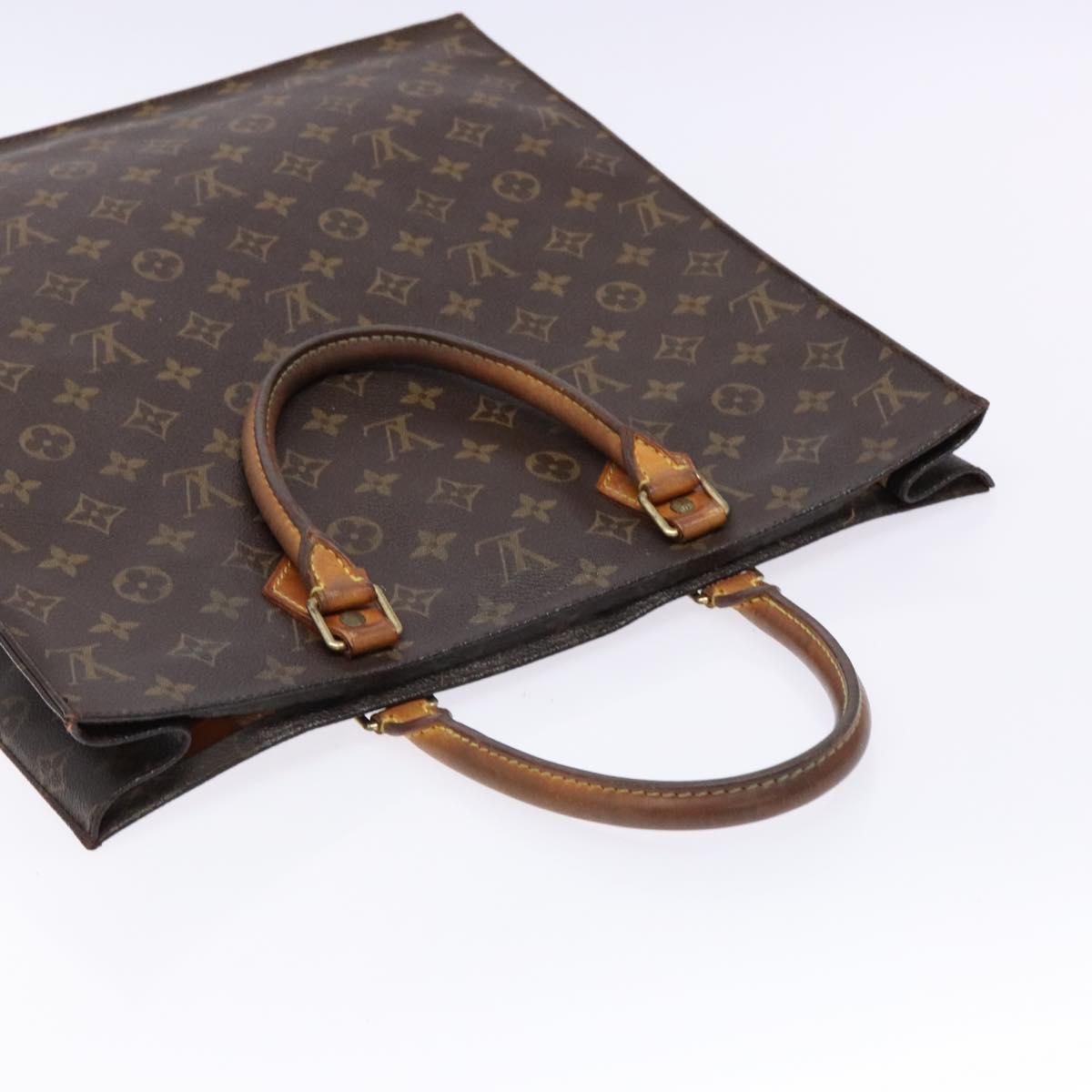 LOUIS VUITTON Monogram Sac Plat Hand Bag M51140 LV Auth 141413